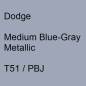 Preview: Dodge, Medium Blue-Gray Metallic, T51 / PBJ.